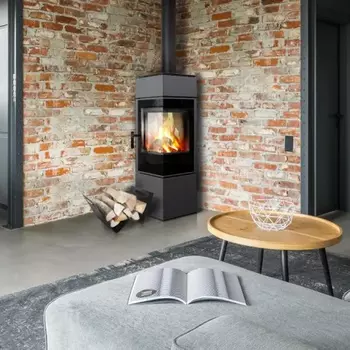 Poêle à bois LUISA - Acier Noir - 6 kW